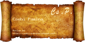 Csehi Pamina névjegykártya